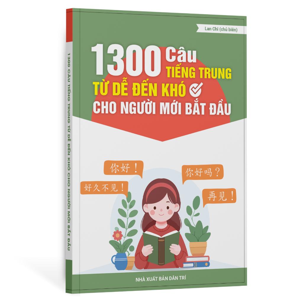 Sách 1300 câu tiếng trung từ dễ đến khó