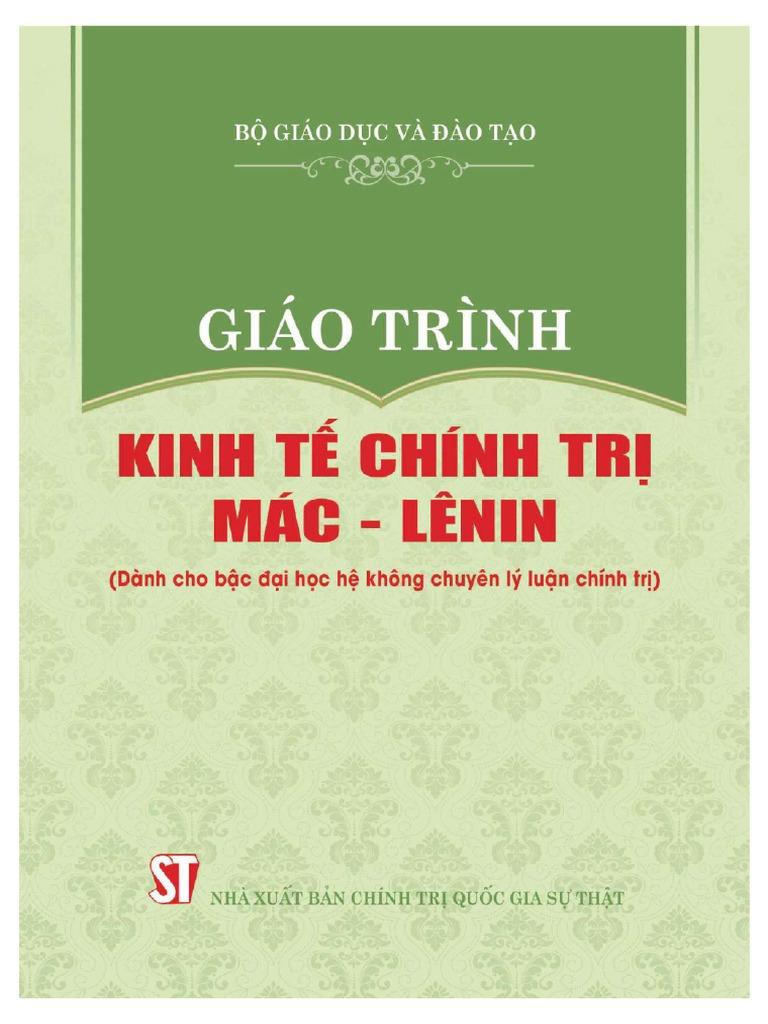 Sách Giáo trình kinh tế chính trị Mác - Lênin 2021