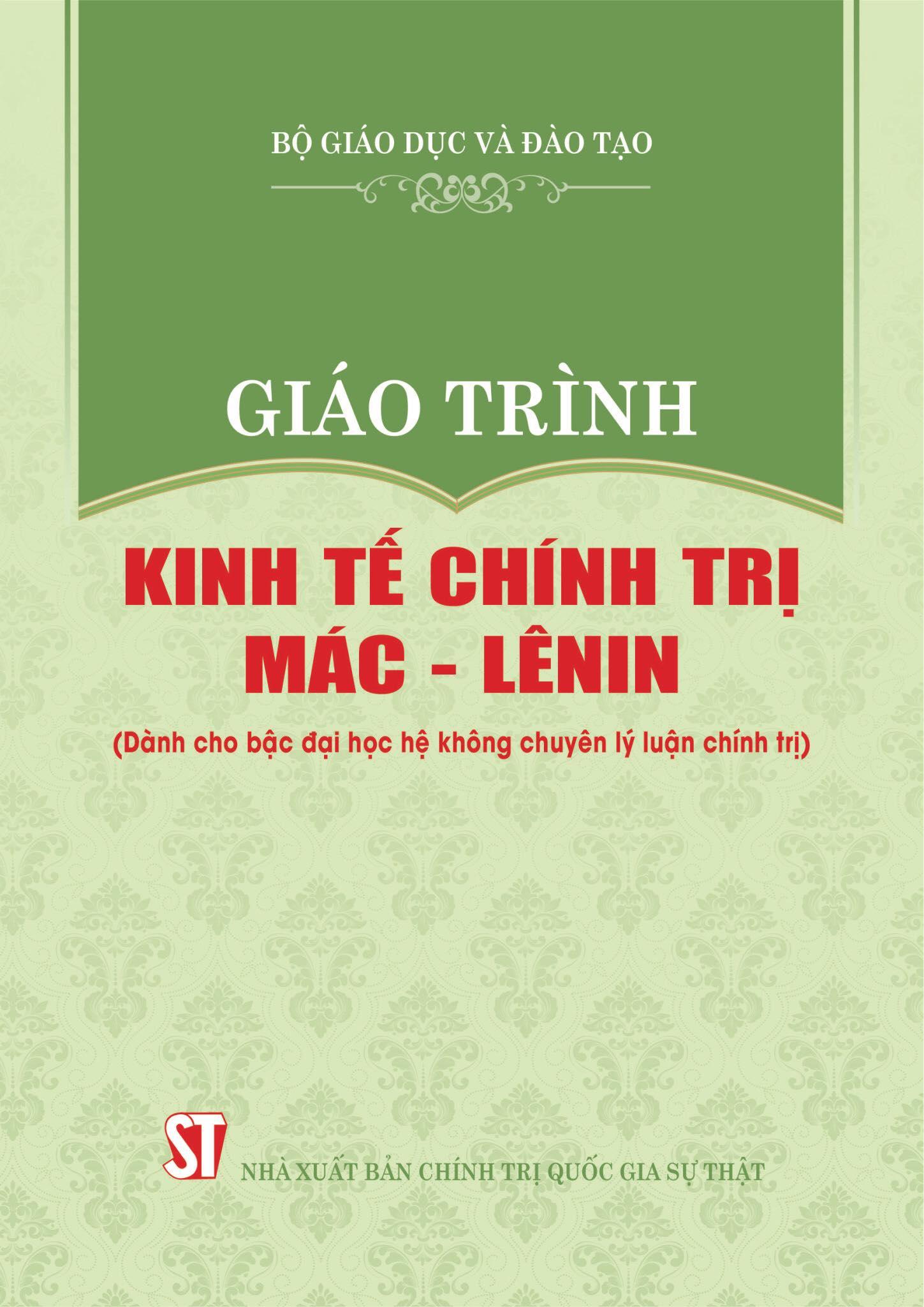 Sách Giáo trình kinh tế chính trị Mác - Lênin