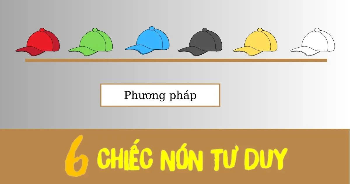 Sáu chiếc mũ tư duy đại diện cho các lối suy nghĩ khác nhau