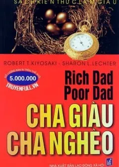 Sách Cha Giàu Cha Nghèo của Robert T. Kiyosaki minh họa cho dòng sách phát triển bản thân