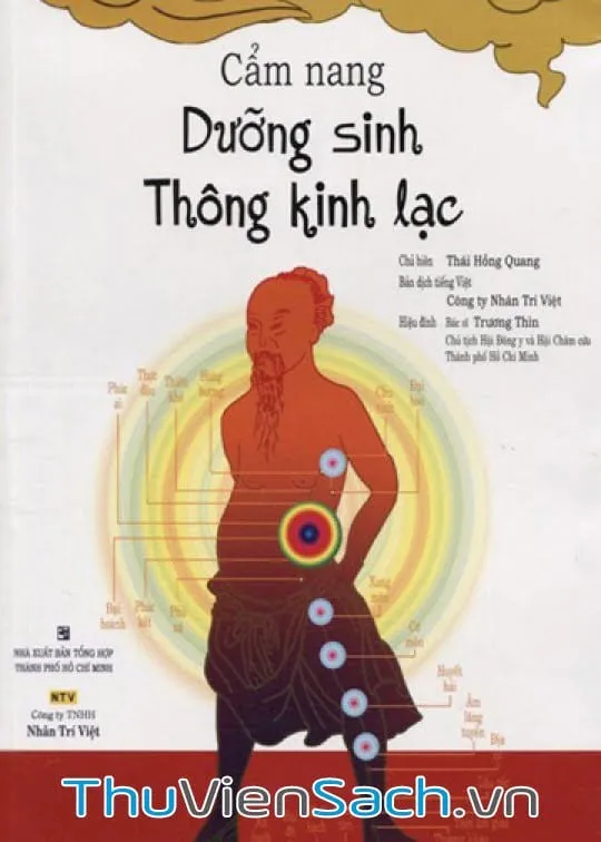 Ảnh bìa sách Cẩm Nang Dưỡng Sinh Thông Kinh Lạc của tác giả Thái Hồng Quang giới thiệu phương pháp chăm sóc sức khỏe qua kinh lạc