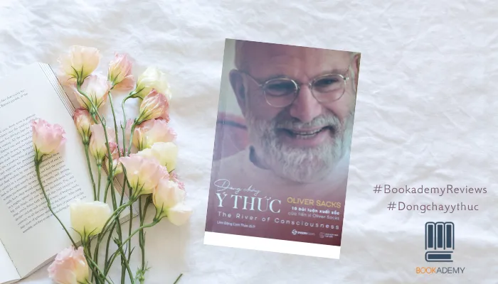 Bìa sách Dòng Chảy Ý Thức của Oliver Sacks với nền trắng tối giản