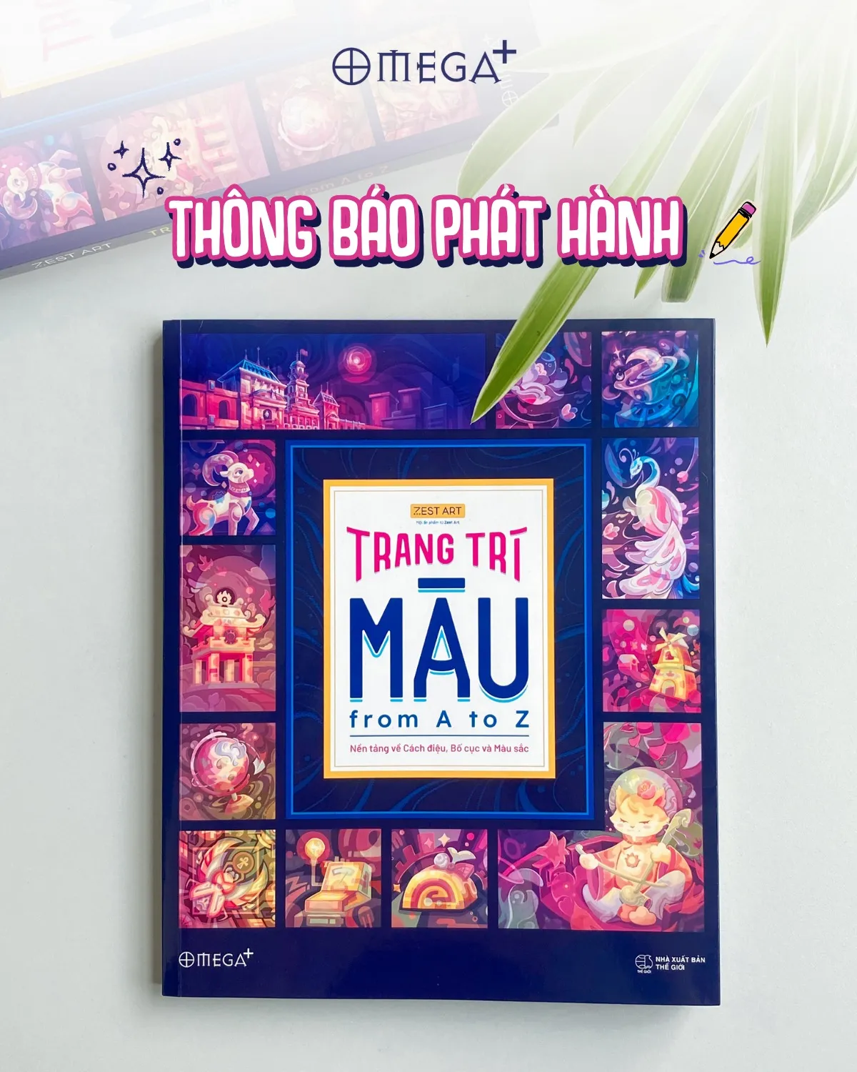Minh họa các bài tập thực hành trang trí màu trong sách Zest Art