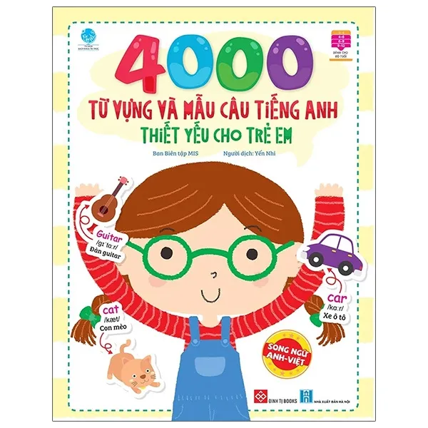 Bìa sách 4000 Từ Vựng và Mẫu Câu Tiếng Anh Thiết Yếu cho Trẻ Em PDF giúp bé học tiếng Anh hiệu quả