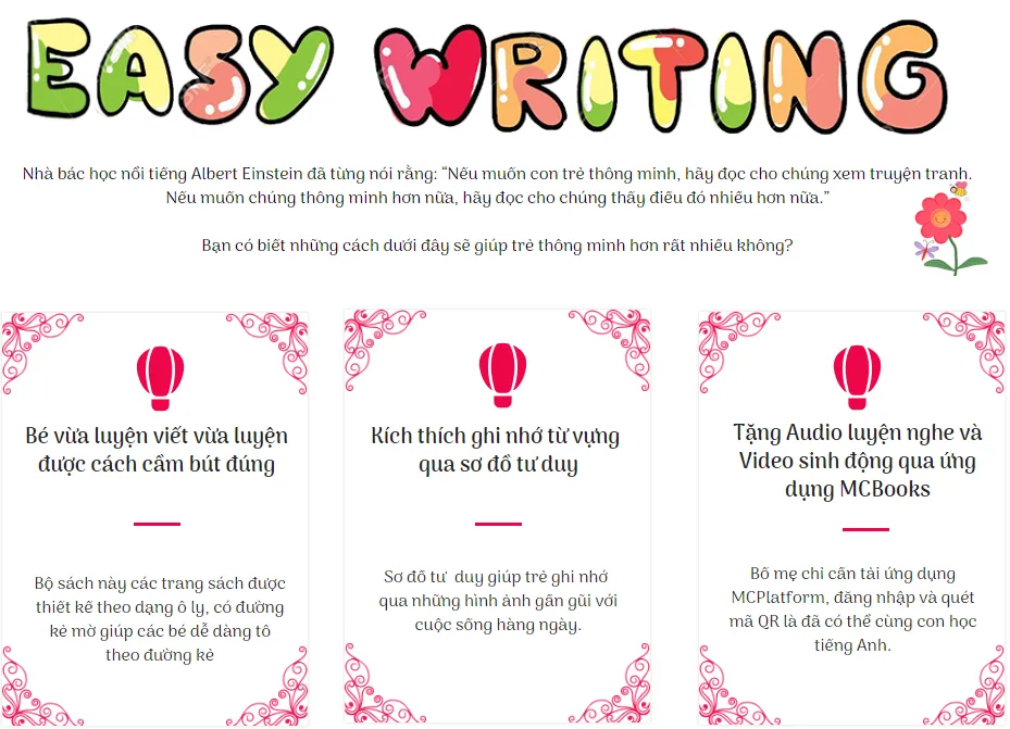 Bài tập từ vựng tiếng Anh trong sách Easy English Writing For Kids