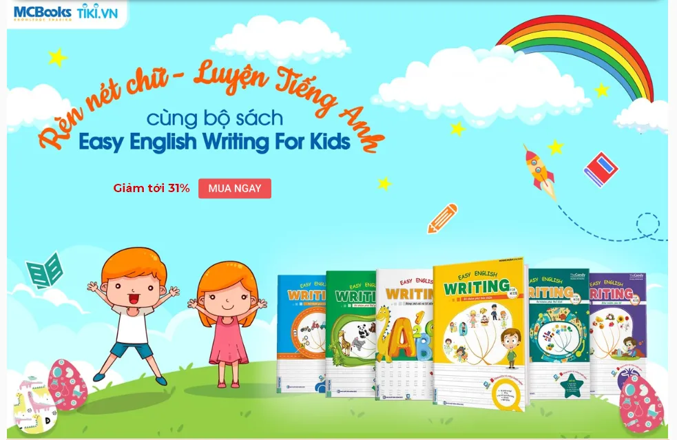 App MCBooks hỗ trợ học tiếng Anh cho bé qua sách Easy English Writing for Kid động vật PDF