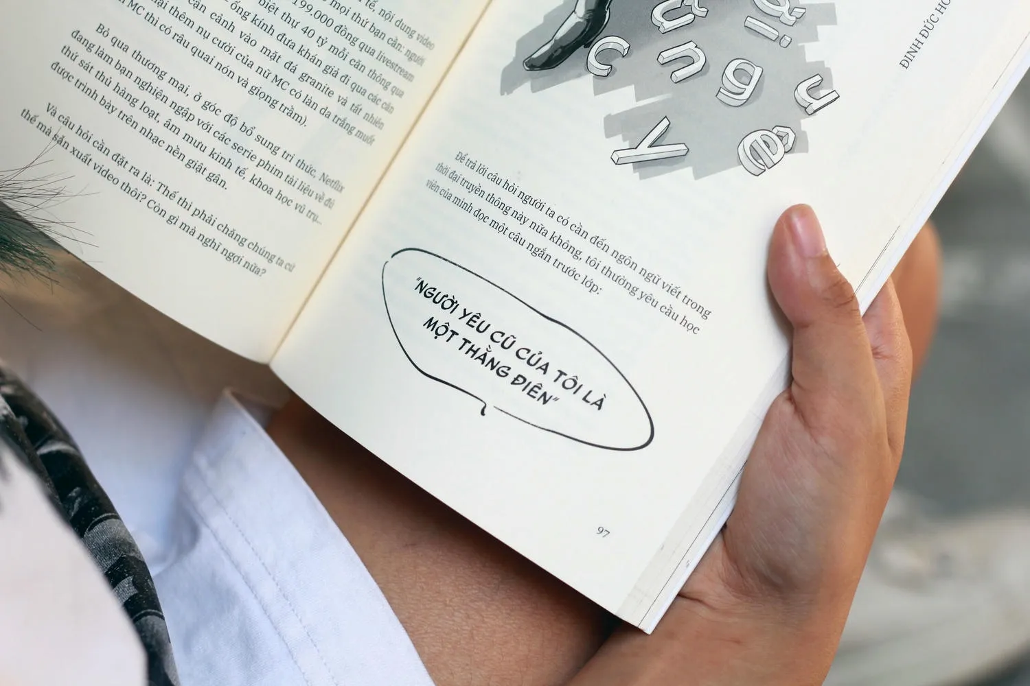 Trang minh họa truyện tranh trong Cuốn sách sai – Không sót câu nào PDF