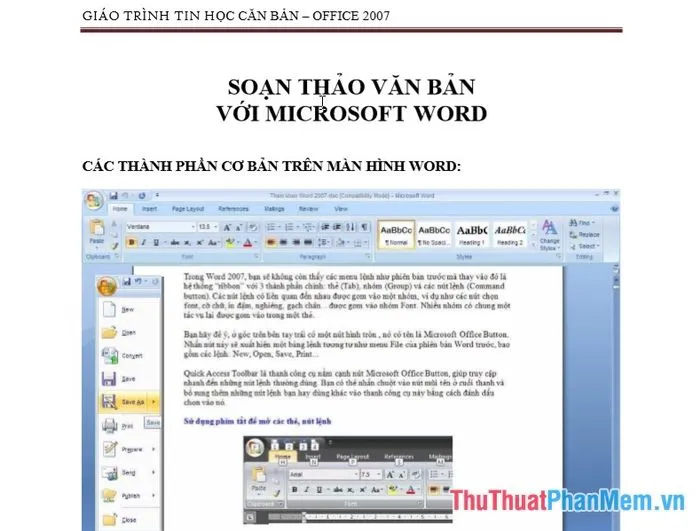 Bìa giáo trình Microsoft Word 2007 của tác giả Nguyễn Sơn Hải hướng dẫn tự học