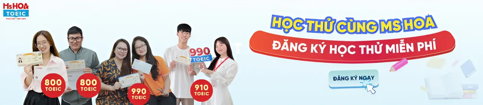 Đăng ký học thử TOEIC miễn phí cùng Ms Hoa TOEIC