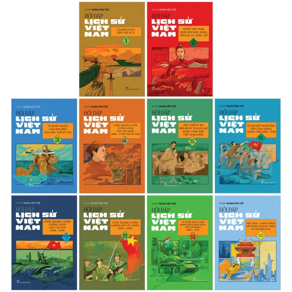 Hộp sách Hỏi Đáp Lịch Sử Việt Nam 10 cuốn PDF giới thiệu tổng quan
