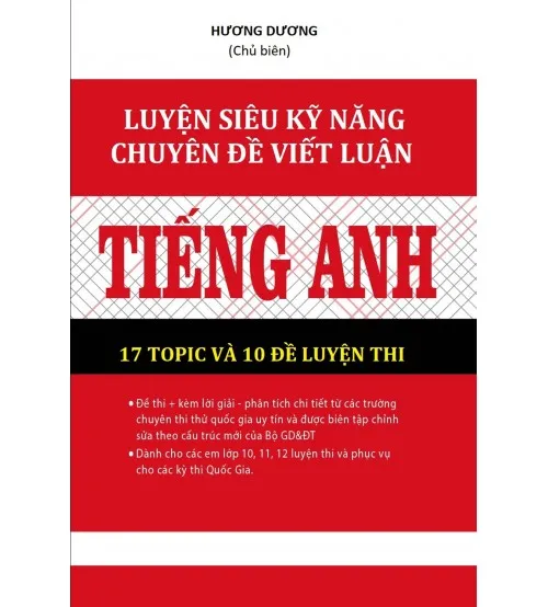 Bìa sách Luyện siêu kỹ năng chuyên đề viết luận tiếng anh PDF của Hương Dương
