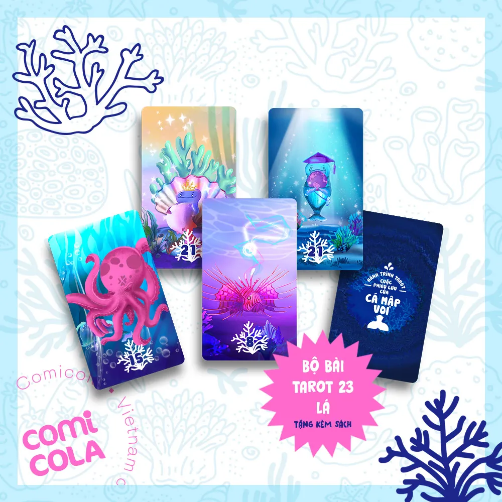 Bộ bài Tarot 23 lá tặng kèm khi mua sách Hành trình Tarot