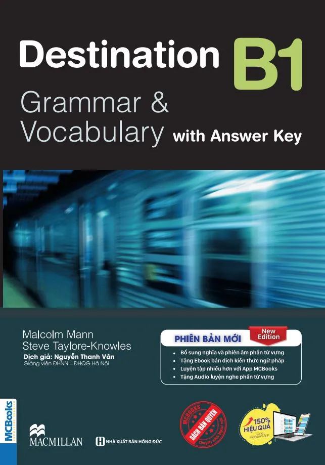 Bìa sách Destination B1 Ngữ pháp và Từ vựng tiếng Anh PDF - Tài liệu học tập trình độ B1