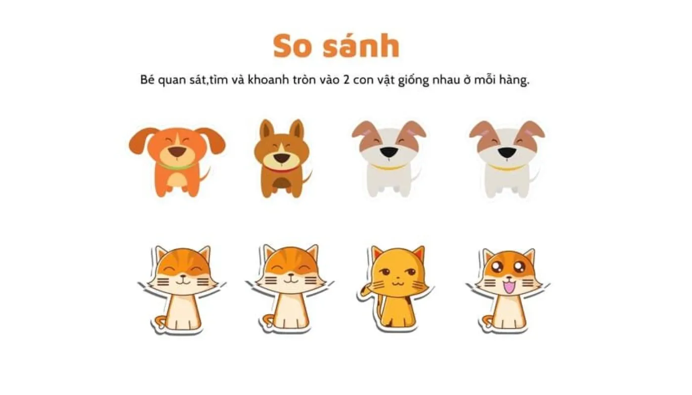 Bài tập so sánh, phân loại và sắp xếp theo tiêu chí giúp trẻ lớp 2 phát triển tư duy phân tích