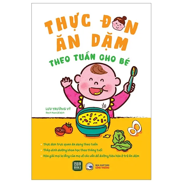 Bìa sách Thực Đơn Ăn Dặm Theo Tuần Cho Bé PDF của Lưu Trường Vỹ