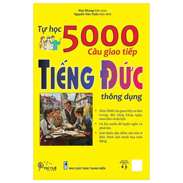 Bìa sách Tự Học 5000 Câu Giao Tiếp Tiếng Đức Thông Dụng PDF
