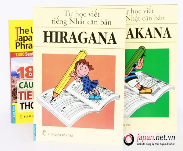 Bìa sách tự học Hiragana và Katakana PDF giúp luyện viết chữ Nhật hiệu quả.