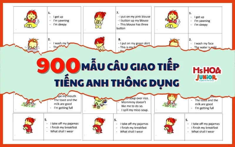 Link tải bộ tài liệu 900 câu tiếng Anh giao tiếp cơ bản PDF và audio cho trẻ em