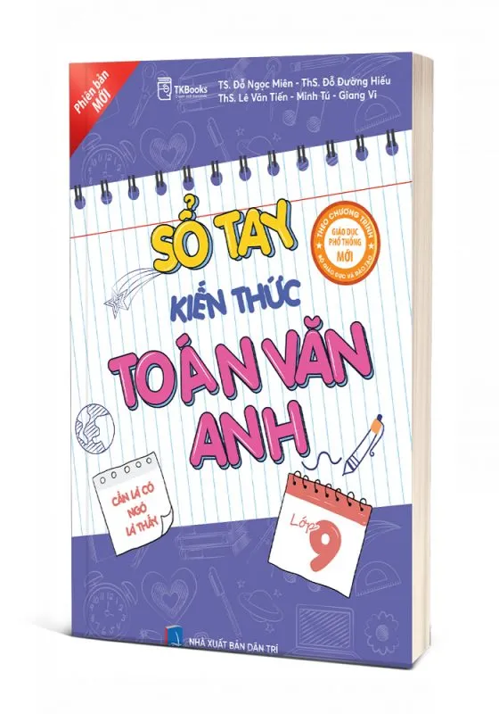 Bìa sách Sổ tay kiến thức Toán Văn Anh lớp 9 PDF phiên bản mới nhất