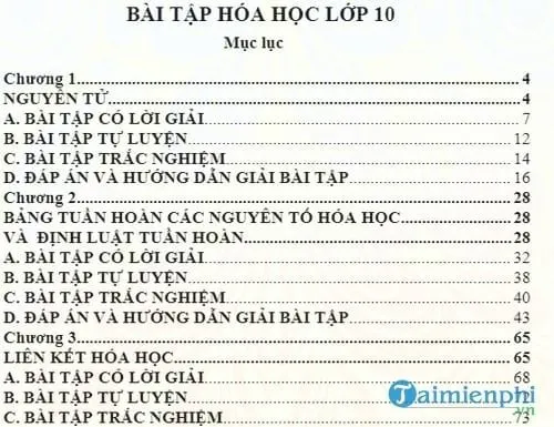 Tuyển tập các dạng bài tập Hóa 10 PDF có lời giải giúp học sinh ôn luyện hiệu quả