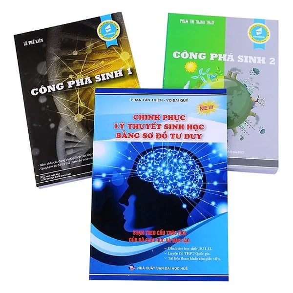 Bìa sách Công Phá Sinh Học 1 và 2 PDF giúp học sinh ôn luyện thi THPT Quốc Gia môn Sinh