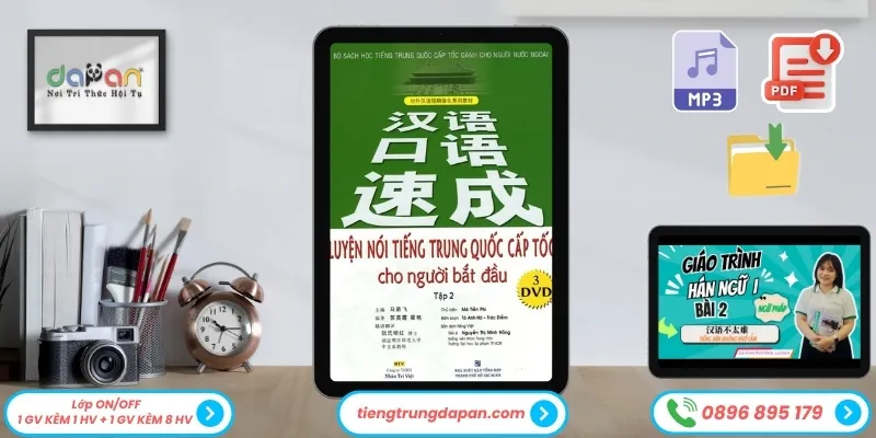 Bìa sách giáo trình luyện nói tiếng trung quốc cấp tốc cơ bản pdf