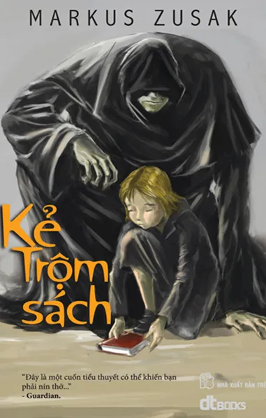 Trang bìa sách cổ pdf Kẻ trộm sách của Markus Zusak, một tác phẩm văn học hiện đại