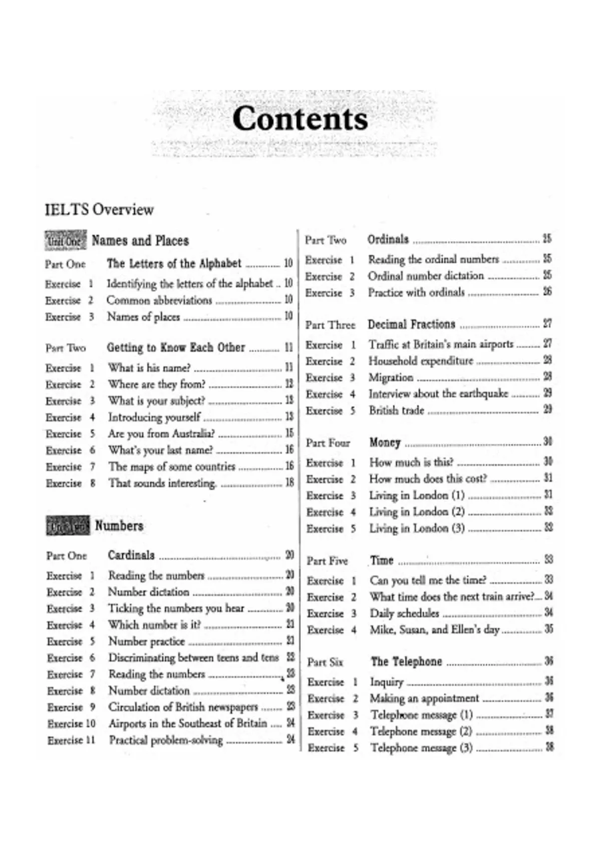 Cấu trúc nội dung chi tiết bên trong sách Basic IELTS Listening PDF