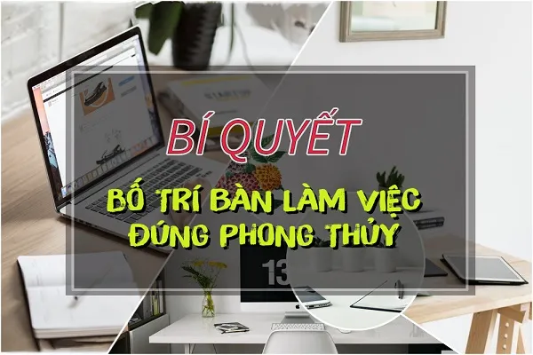 Người phụ nữ đang sắp xếp bàn làm việc theo phong thủy để thu hút tài lộc