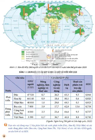 Ví dụ trang bài tập và tổng kết lý thuyết sách Địa lý lớp 11 PDF KNTT