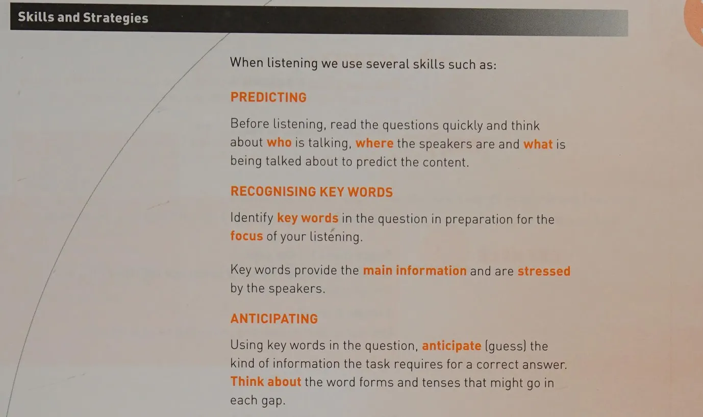 Chiến lược và kỹ năng làm bài trong sách IELTS Insearch Listening Speaking