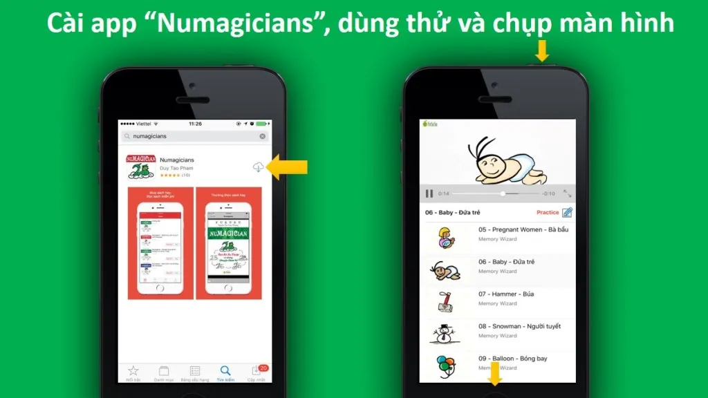 Chương trình tặng sách Đánh Thức Phù Thủy Trí Nhớ trên điện thoại