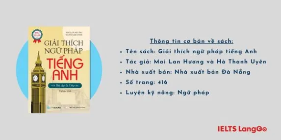 Tổng quan về sách Giải thích ngữ pháp tiếng Anh Mai Lan Hương PDF