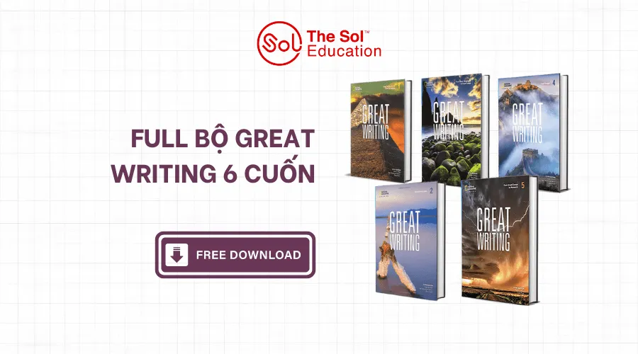 Bìa bộ sách Great Writing PDF phục vụ luyện viết tiếng Anh hiệu quả