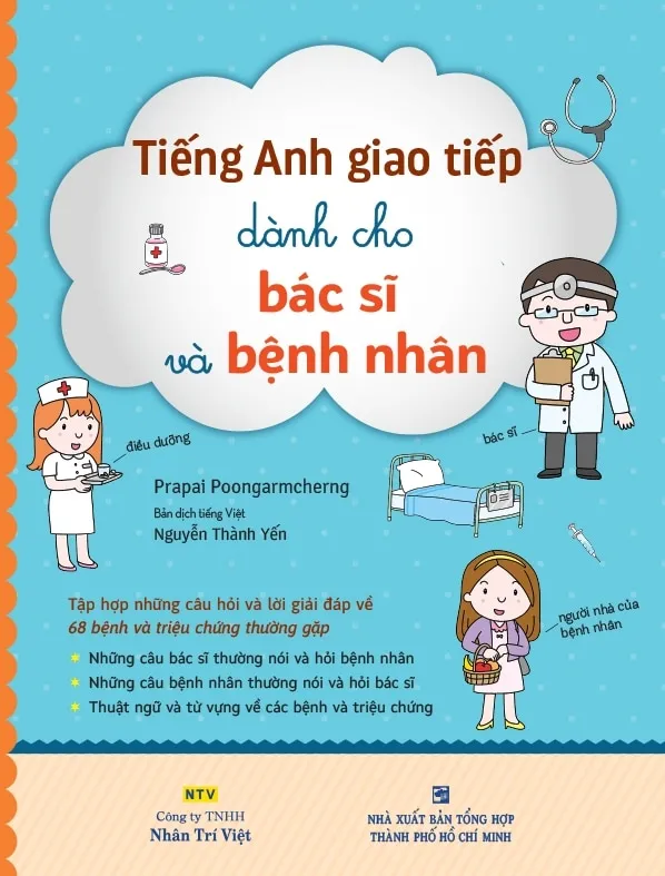 Bìa sách Tiếng Anh Giao Tiếp Dành Cho Bác Sĩ Và Bệnh Nhân PDF hỗ trợ giao tiếp y tế