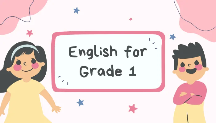 Bé gái đang vui vẻ học tiếng Anh lớp 1 tại nhà cùng bố mẹ, minh họa tầm quan trọng của việc ôn tập.