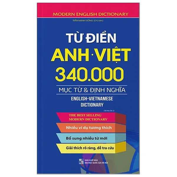 Từ điển Anh Việt 340.000 Mục Từ Và Định Nghĩa Bìa Cứng PDF - Ảnh bìa