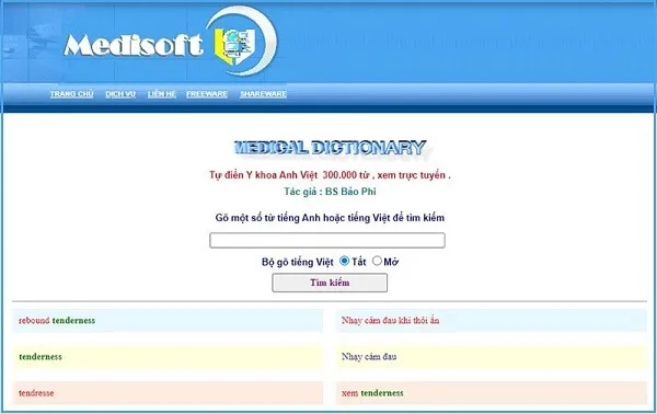 Logo của Medisoft, đơn vị phát triển từ điển chuyên ngành y tế