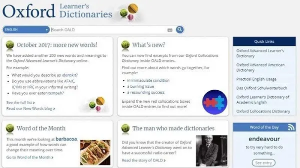 Logo của từ điển Oxford Learner's Dictionary, một nguồn tham khảo tiếng Anh y khoa uy tín