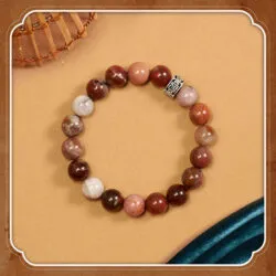 Vòng tay gỗ hóa thạch 10 li charm đơn lớn, vật phẩm phong thủy cho người mệnh thổ pdf mang lại bình an