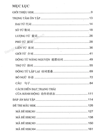Nội dung chi tiết sách luyện thi HSK 3-4 PDF