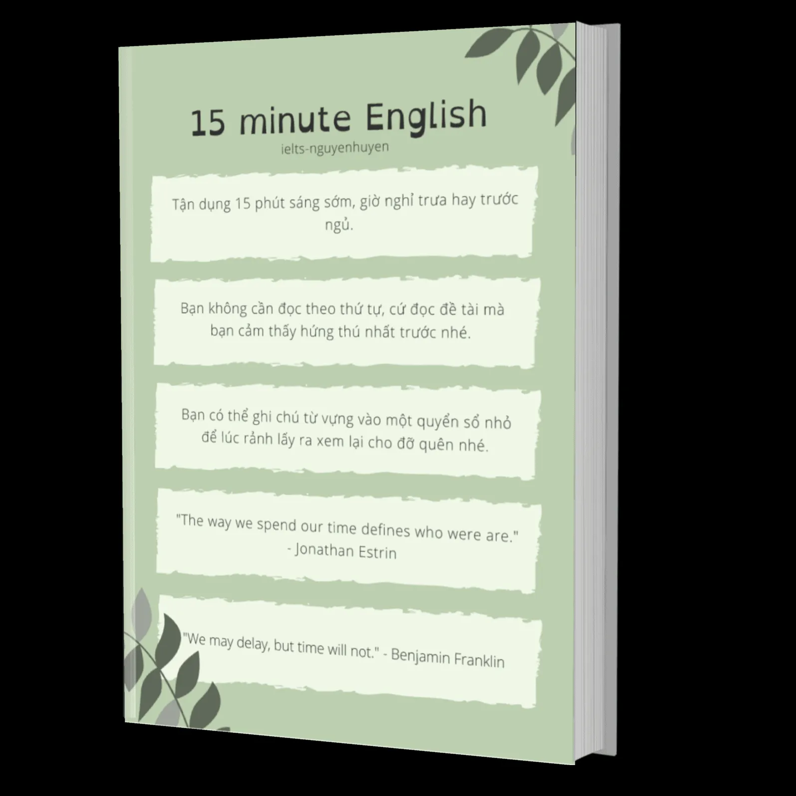 Bìa ebook 10 phút tự học tiếng Anh mỗi ngày PDF với thiết kế đơn giản và thông điệp rõ ràng