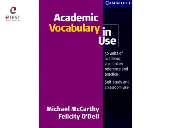 Cambridge Academic Vocabulary in Use - tài liệu từ vựng IELTS PDF học thuật