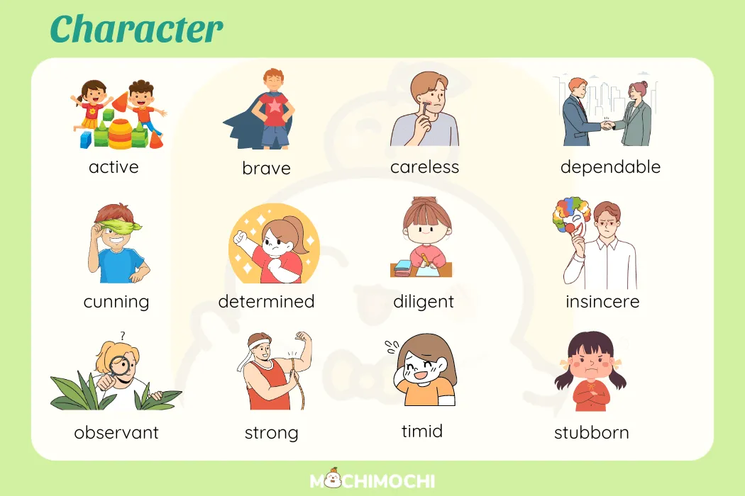 Các tính từ mô tả tính cách con người bằng tiếng Anh
